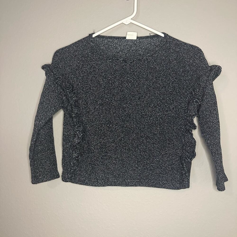 Zara Girls Long Sleeve Pebble Top Size 7 Thin Sweater Style Shirt